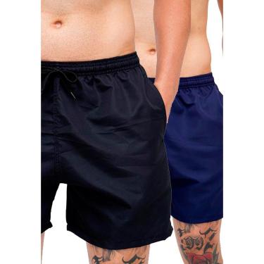Imagem de Kit 2 Short Masculino Tactel Praia Tectel Leve com Cordão e Bolsos Bermuda Curta Treino Academia-Masculino