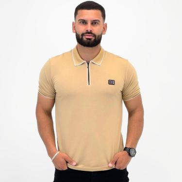 Imagem de Camisa Polo Sallo com Zíper Manga Curta Masculina-Masculino