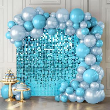 Imagem de Painéis de parede Backdrop Kate Lake Blue Shimmer 12 unidades de 30 cm