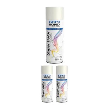 Imagem de Kit 3 Tinta Spray Uso Geral Branco Brilhante 350ml - Tekbond