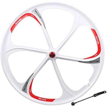 Imagem de QQWanWan Roda de 26 polegadas, Liga de Magnésio, Freio de Aro, Bicicleta de Montanha, Branco