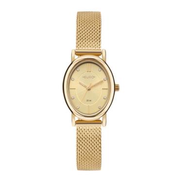 Imagem de Relógio Euro Feminino Ref: Eu2035zbw/4d Mesh Oval Prateado