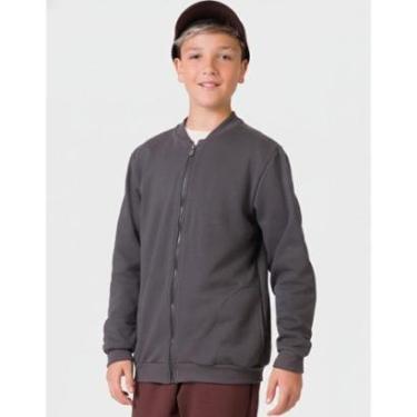 Imagem de Casaco Moletinho Com Zíper e Punho Elegante Aconchega no Inverno Frio - Masculino 12 a 18 anos-Masculino