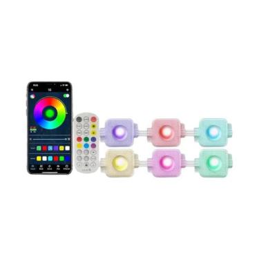 Imagem de Fita De Luz LED RGB Preta Para Exterior Com Controle Por APP Bluetooth