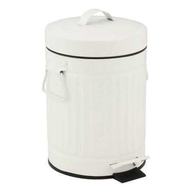 Imagem de Lixeira Banheiro 3l Branca Inox 25x17x17cm Pedal