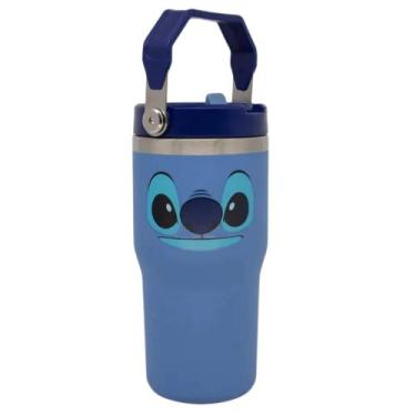 Imagem de Copo Térmico Azul Infantil Tumbler Hanger 650ml Stitch Zona Criativa -