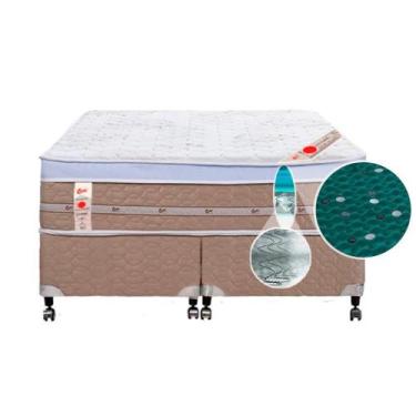 Imagem de Cama Box + Colchão Castor Com Massageador King Niponpedic One Face Tec
