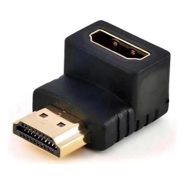 Imagem de Adaptador Hdmi 90 Graus Em L Macho X Fêmea 1.4 Para Tv Parede