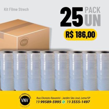 Imagem de Kit Mini filme Stretch 100x25 (25unidades) - VNV embalagens Plásticas