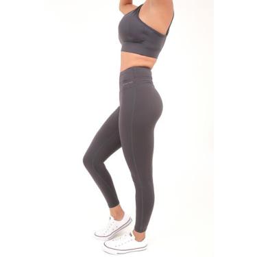 Imagem de Calça Legging Feminina Flex Monttês Cós Alto Poliamida, Chumbo, GG