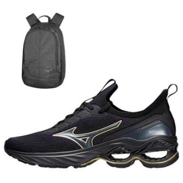 Imagem de Kit 1 Tênis Mizuno Wave Invictus 4 e 1 Mochila Fun New-Masculino