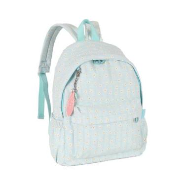 Imagem de Mochila Luara Juvenil Média Laise Floral By Up4you, Verde, Único