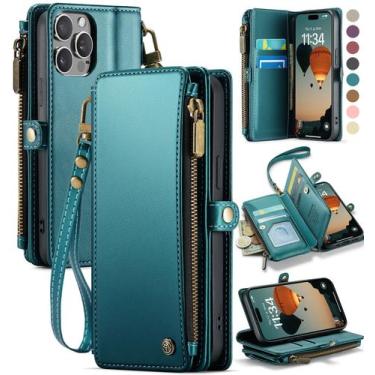 Imagem de Capa Wallet Defencase para iPhone 12/12 Pro (6.1") - Azul e Verde