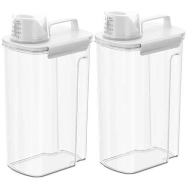 Imagem de Kit 2 Dispensers com Medidor New Retrô Coza 1,5l Potes Lavanderia Orga