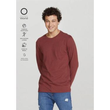 Imagem de Camiseta Básica Masculina Manga Longa World Hering