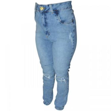 Imagem de Calça Super Sul 7117 Big Size Feminina, Jeans, 56