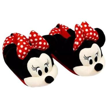 Imagem de Pantufas Minnie Mouse Disney Zona Criativa - tamanho P 33-35
