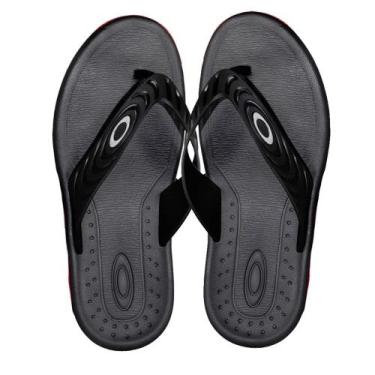 Imagem de Chinelo Oakley Crowd Grenadine, 37, Preto vermelho
