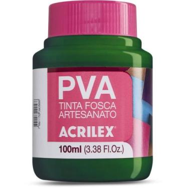 Imagem de Tinta PVA Fosca 100ML Verde Musgo Pacote com 6 Unidades - Acrilex