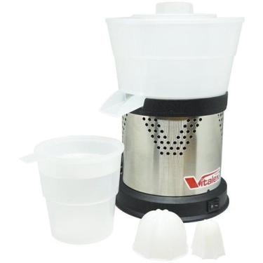 Imagem de Espremedor Extrator Suco Laranja Doméstico 230W Câmara Plástica Vitale