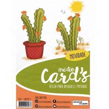 Imagem de Régua Médio Cards Apliques e Pinturas - Cactos 07 - Decorart