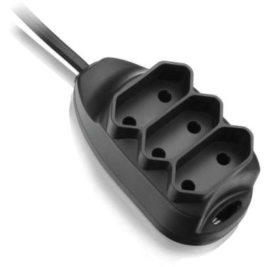 Imagem de Extensao Eletrica Bipolar 3ENTRADAS 5MTS. Preta - ELGIN