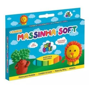 Imagem de Massinha De Modelar Soft Uti Guti 12 Cores Super Macia