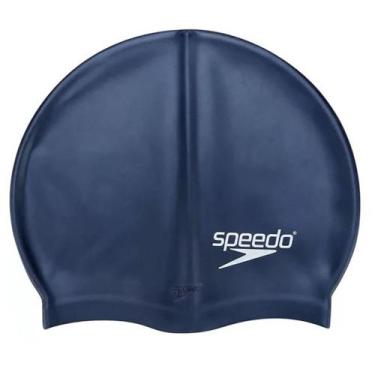 Imagem de Touca de Natação Speedo Silicone Lisa Unissex, Único, Marinho
