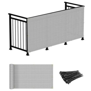 Imagem de Tela de Privacidade para Cercas Windscreen4less 76 cm x 4,6 m Cinza