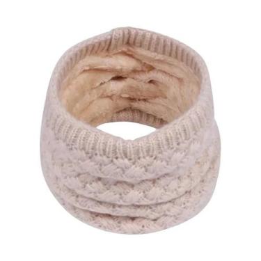 Imagem de Cachecol De Lã Unissex Grosso Para Inverno, Protetor Quente Para a Col