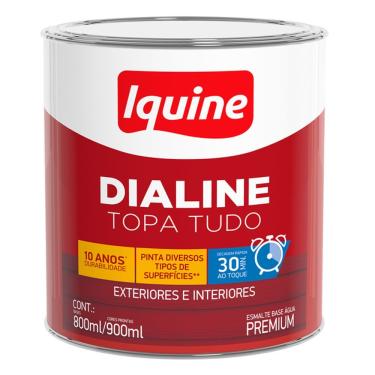 Imagem de Tinta Esmalte Acrílico Premium à Base de Água Dialine Acabamento Brilhante Branco 800ML