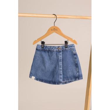 Imagem de Short Saia Infantil Jeans Azul Medio - Bugbee -, 6 Anos