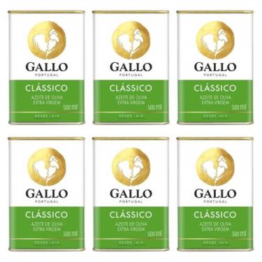 Imagem de Kit 06 Azeite Oliva Extra Virgem Lata Gallo 500ml