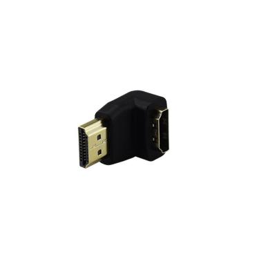 Imagem de Adaptador Hdmi Macho Para Hdmi Femea Gold 90o