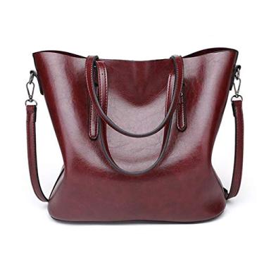 Imagem de Pahajim Bolsa Senhorita Moda Carregar Alta capacidade carteira (2wine-red)