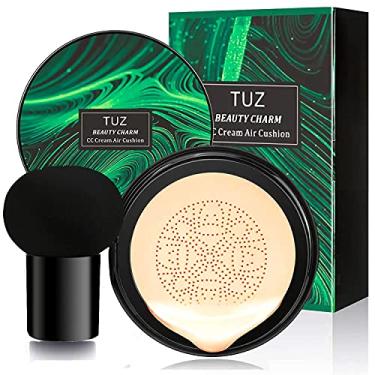 Imagem de Base de creme CC Air Cushion para cabeça de cogumelo, base BB Creme, corretivo de controle de óleo hidratante fosco, pigmento de maquiagem nude duradouro Base líquida CC (#01Marfim)