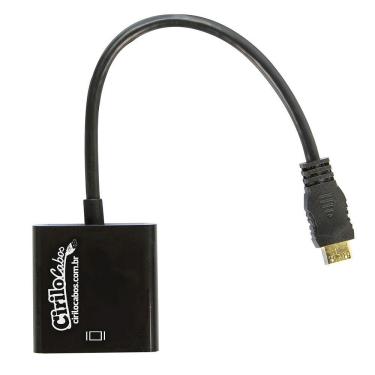 Imagem de Cabo Conversor Adaptador Mini HDMI para VGA - Cirilo Cabos