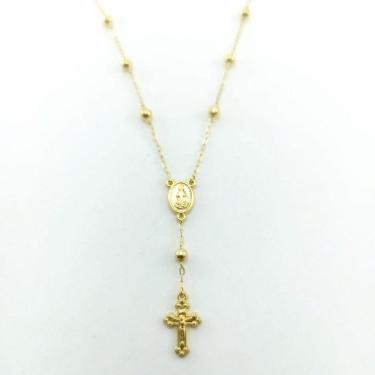 Imagem de Corrente gargantilha terço de ouro 18k 45cm