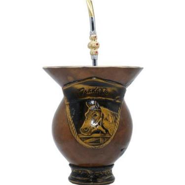 Imagem de Kit Conjunto Chimarrão Cuia Cavalo E Bomba Luxo Tradicional