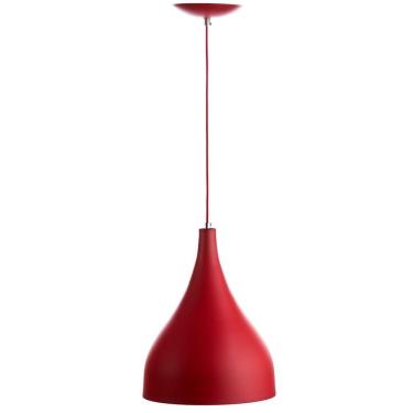 Imagem de Lustre Pd Gota Pequena Alumínio 21cm Soquete E-27 Vermelho