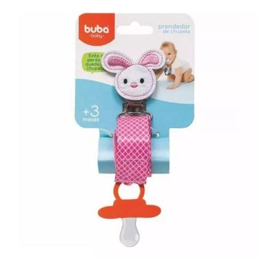 Imagem de Prendedor De Chupeta Universal Coelhinho rosa - Buba 08553