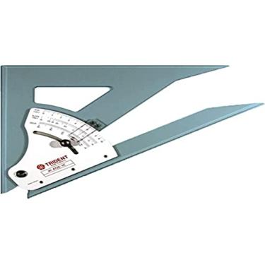 Imagem de Esquadro Ajustável Graduação de 45° a 90° com Espessura 3 mm, Acrílico Fumê, 25 cm - 10", Trident, 4725