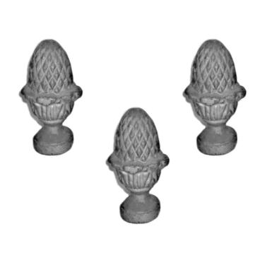 Imagem de Kit 3 Pinhas Ferro Fundido N03 Pra Grade Portão Sacada Muro