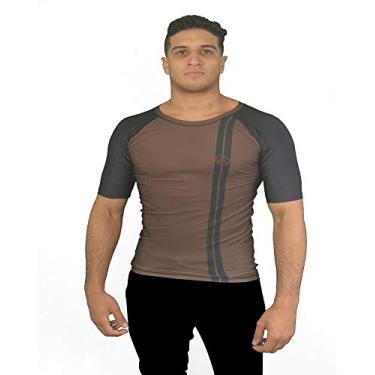 Imagem de Rashguard Keiko Road Manga Curta (P, Marrom)