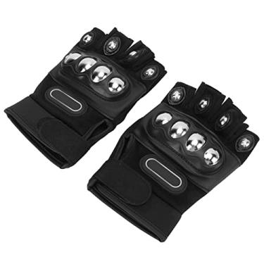 Imagem de Luvas de ciclismo, confortáveisLuvas para andar de bicicleta com descanso para as mãos tecido de nylon respirável preto flexível e respirável para esportes para motocicleta para atividades ao ar