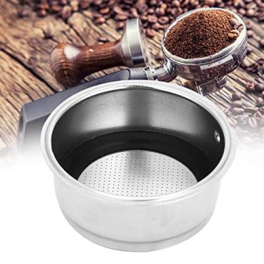 Imagem de Watris Veiyi Filtros de café reutilizáveis, filtro de café destacável de aço inoxidável filtro de café acessórios para máquina de café para escritório doméstico para café expresso duplo (porção dupla)