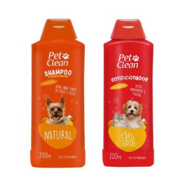 Imagem de Shampoo Natural + Condicionador 700ml Para Pets - Pet Clean