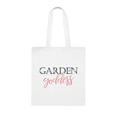 Imagem de Sacola de deusa do jardim, presente da deusa do jardim, bolsa de ombro da deusa do jardim, sacos reutilizáveis da deusa do jardim, ideia de presente de cesta de Natal de aniversário,