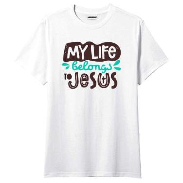 Imagem de Camiseta Evangélica My Life Belong Jesus - King Of Print