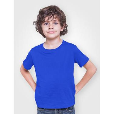 Imagem de Camiseta Infantil Menino Meia Manga Azul Cmc1 - Rs Variedades